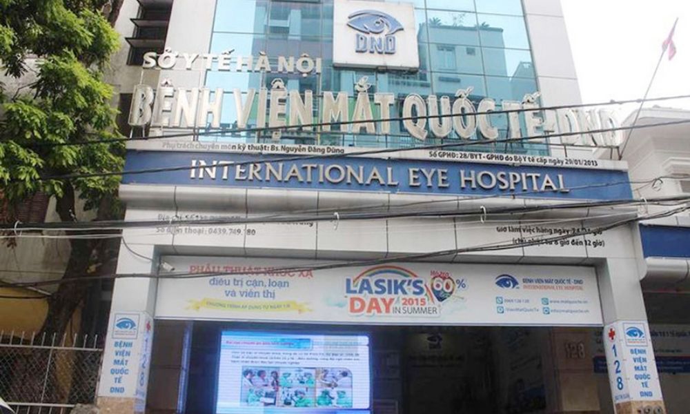 Mặt tiền Bệnh viện Mắt Quốc tế DND
