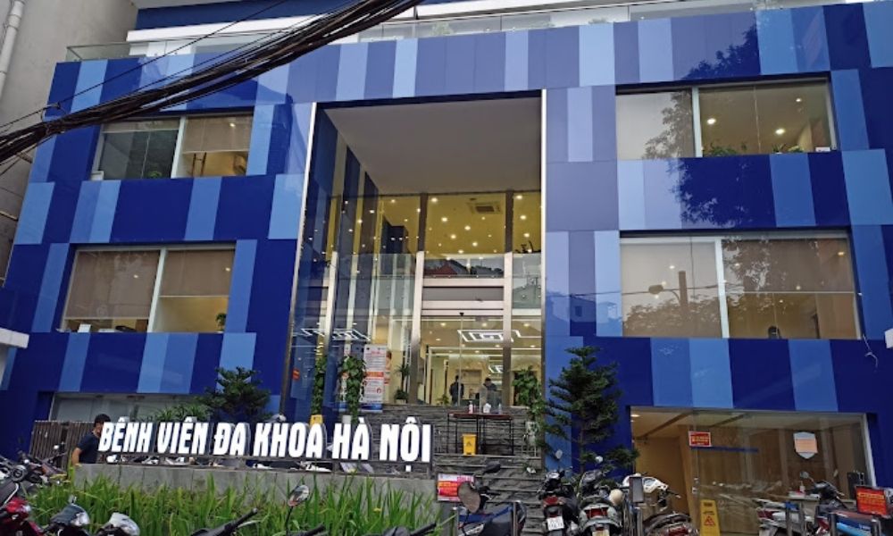 Mặt tiền Bệnh viện Đa khoa Hà Nội tại 29 Hàn Thuyên Hai Bà Trưng Hà Nội