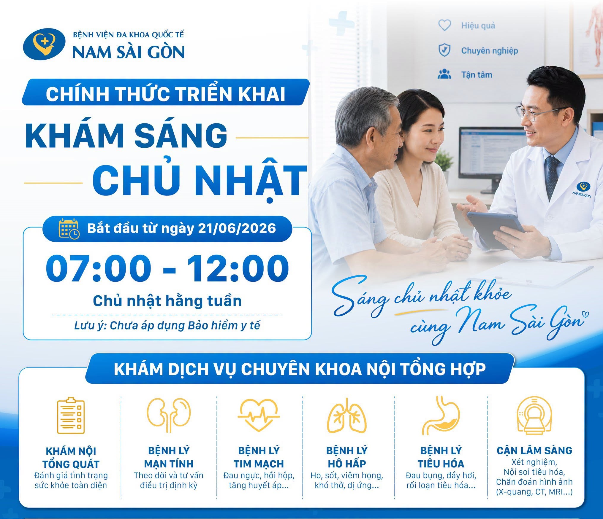 khám sáng chủ nhật